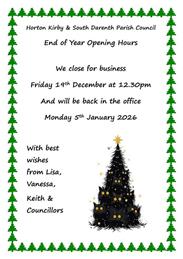 Parish Office Closed Christmas & New Year