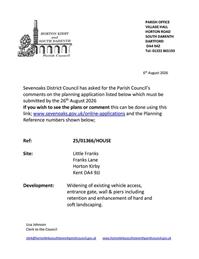 Planning Application for Little Franks, Franks Lane