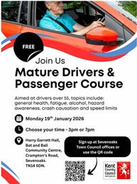 Free Over 55's Drivers & Passenger Course hosted by Kent Police