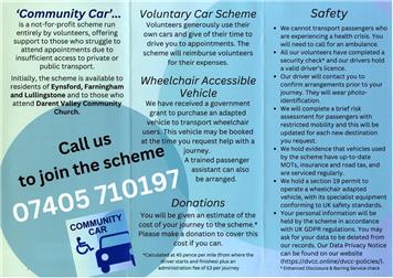 Community Car Scheme - Volunteers Wanted